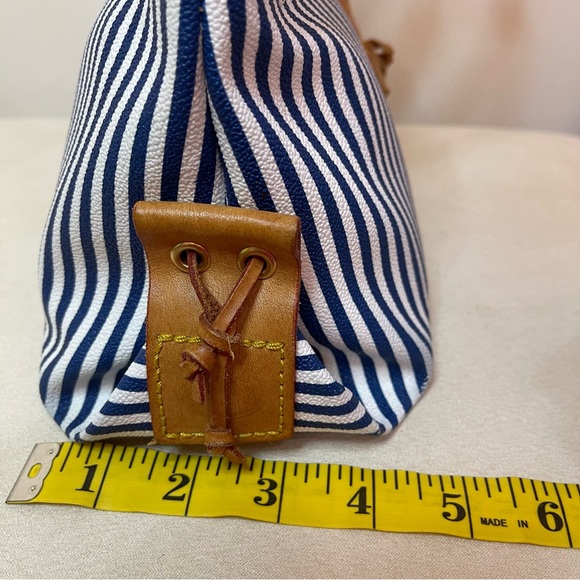 Vintage Dooney & Bourke Striped Canvas Handbag - Picture 11 of 11